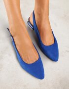 vices Sandale Albastre Slingback cu Aplicație Metalică la Toc Ediriella