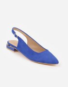 vices Sandale Albastre Slingback cu Aplicație Metalică la Toc Ediriella