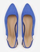 vices Sandale Albastre Slingback cu Aplicație Metalică la Toc Ediriella