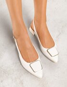 vices Sandale Albe cu Ornament Geometric Wioreina