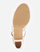 vices Sandale Albe cu Toc cu Barete Decorative Nitrella