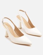 vices Sandale Albe Slingback pe Toc Tip Clepsidră Loresall