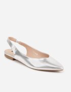 vices Sandale Argintii Pudrate Slingback cu Vârf Ascuțit Arrilla