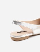 vices Sandale Argintii Pudrate Slingback cu Vârf Ascuțit Arrilla