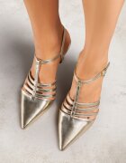 vices Sandale Aurii cu Toc Stiletto Anivi