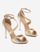 vices Sandale Aurii cu toc stiletto cu Barete Asimetrice Sarivie