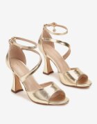 vices Sandale Aurii cu toc stiletto cu barete asimetrice Saroneira