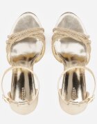 vices Sandale Aurii cu toc stiletto Decorate cu Zirconii Saracina