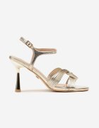 vices Sandale Aurii cu toc stiletto strălucitoare Sariellea