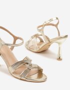 vices Sandale Aurii cu toc stiletto strălucitoare Sariellea