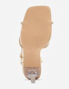 vices Sandale Aurii cu Toc Transparent cu Zirconii Nitarina