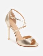 vices Sandale Auriu cu toc stiletto cu barete decorative Saroine