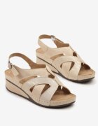 vices Sandale Bej cu curele decorative Oviama