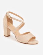vices Sandale Bej cu Toc cu Barete Decorative Nitrella
