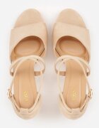 vices Sandale Bej cu Toc cu Barete Decorative Nitrella