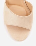 vices Sandale Bej cu Toc cu Barete Decorative Nitrella