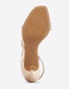 vices Sandale Bej cu toc stiletto cu zirconii Adoxe