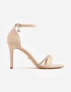 vices Sandale Bej cu toc stiletto cu Zirconii Linoriela