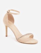 vices Sandale Bej cu toc stiletto cu Zirconii Linoriela