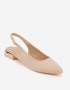 vices Sandale Bej închis Slingback cu Aplicație Metalică la Toc Ediriella