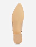 vices Sandale Bej închis Slingback cu Aplicație Metalică la Toc Ediriella
