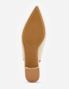vices Sandale Bej Slingback cu toc bloc decorate cu perforații Telanisia