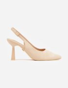 vices Sandale Bej Slingback cu toc clepsidră Loresall