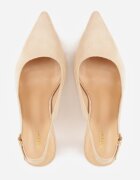 vices Sandale Bej Slingback cu toc clepsidră Loresall