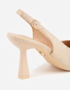 vices Sandale Bej Slingback cu toc clepsidră Loresall