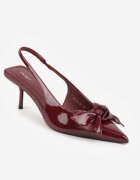 vices Sandale Bordeaux Lăcuite cu toc stiletto fără călcâi cu fundă Niliswena