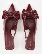 vices Sandale Bordeaux Lăcuite cu toc stiletto fără călcâi cu fundă Niliswena