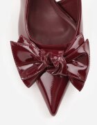 vices Sandale Bordeaux Lăcuite cu toc stiletto fără călcâi cu fundă Niliswena