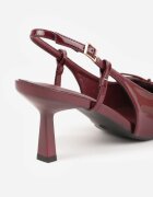 vices Sandale Bordo Lăcuite cu vârf ascuțit și cu legătură decorativă Silozi