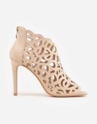 vices Sandale Botine Bej Ajourate cu toc Stiletto Nativria