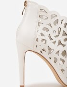 vices Sandale Botine Decupate Albe cu toc stiletto Nativria