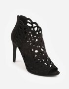 vices Sandale Botine Negre Perforate Cu toc stiletto Nativria