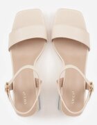 vices Sandale clasice pe toc gros decorativ Norene Bej
