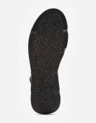 vices Sandale cu platformă perforații decorative și aplicație rotundă Vessa Negre