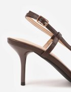 vices Sandale cu toc stiletto aplicație rotundă și barete în formă de V Mereina Maro