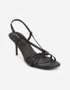 vices Sandale cu toc subțire cu barete decorative și nod Midagio Negre