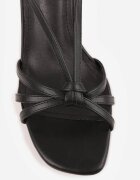 vices Sandale cu toc subțire cu barete decorative și nod Midagio Negre