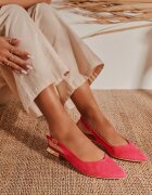 vices Sandale fuchsia cu branț din piele și vârf ascuțit Galurena