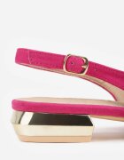 vices Sandale fuchsia cu branț din piele și vârf ascuțit Galurena