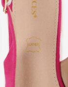 vices Sandale fuchsia cu branț din piele și vârf ascuțit Galurena