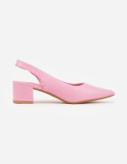 vices Sandale fuchsia Slingback pe toc decorate cu perforații Telanisia