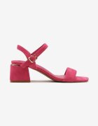 vices Sandale Fucsia cu Branț din Imitație de Piele cu Toc Gros închise la Gleznă Kaloella
