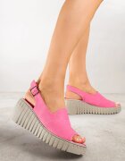 vices Sandale Fucsia cu platformă în relief Realivra