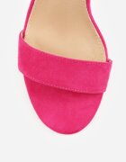 vices Sandale Fucsia cu toc cu branț din piele Lishiria
