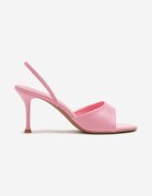vices Sandale Fucsia cu Toc Stiletto cu Curea Elastică la Călcâi Evisolla