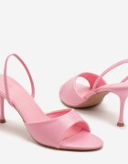 vices Sandale Fucsia cu Toc Stiletto cu Curea Elastică la Călcâi Evisolla